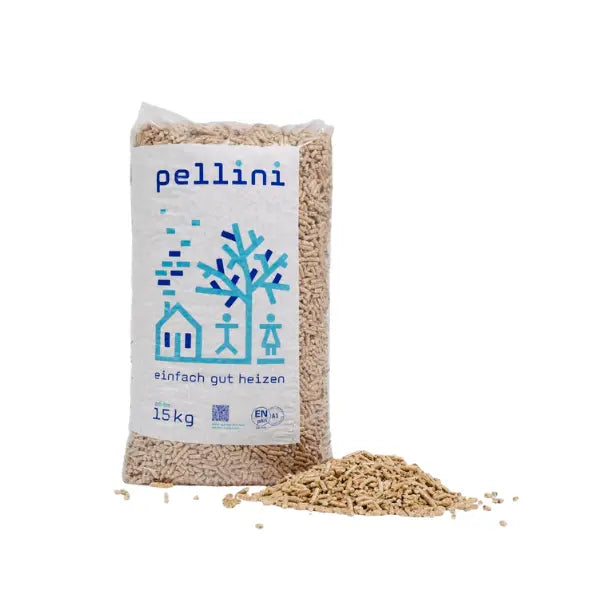 Pellini Holzpellets ENplus A1 DINplus 990 kg Palette 66x15 kg 6 mm Nadelholz Heizwert ≥4,6 kWh/kg